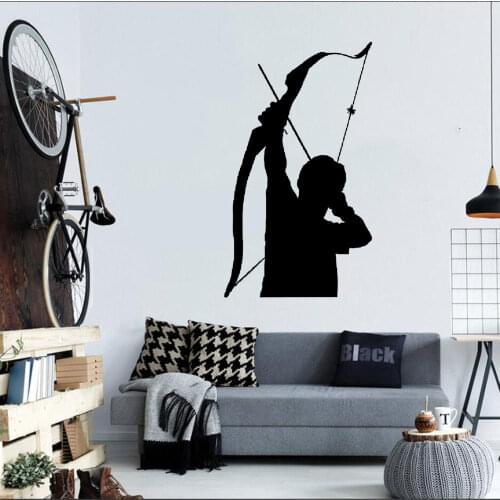 Arrows Bow Wall Decal Bird Feather Ethnic Style Bedroom Living Room Office Home Hunting Vinyl Wall Sticker Art Mural DW7309