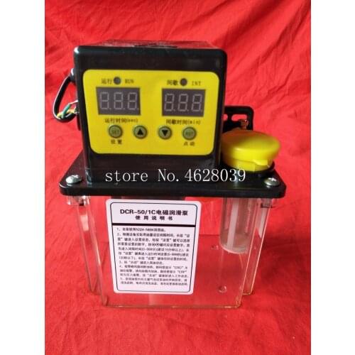 New 220V 1L Dual Digital Display Automatic Lubrication Pump Oiler NC Pump 4mm Free Shipping