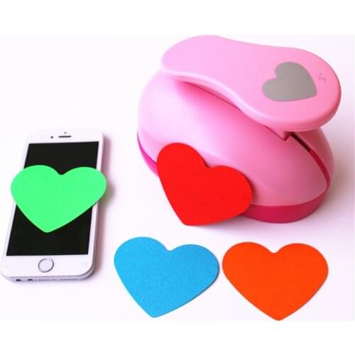 Extra large paper punch 3'' 75mm heart furador paper punches for scrapbooking craft perfurador diy puncher cortador de eva3182