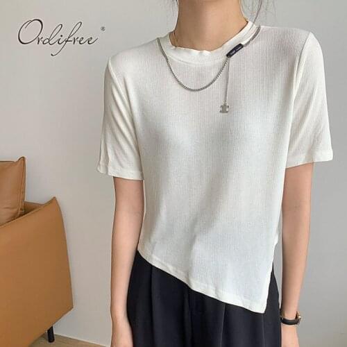 Женские короткие футболки Ordifree China At AliExpress