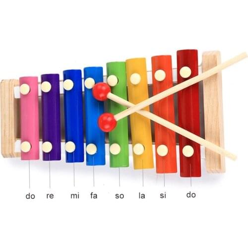 OUY 2018 TOP Wooden Childrens Educational Toy Octave Knock On The Piano Xylophone Preschool Education Music Instrument