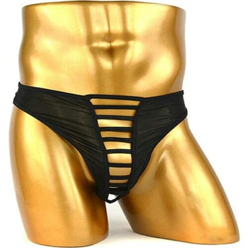 Male Panties Sexy Thong Cutout Full JJ Transparent Temptation Tight Fitting Men Underwear Penis Sheath Tangas Candy Cherries