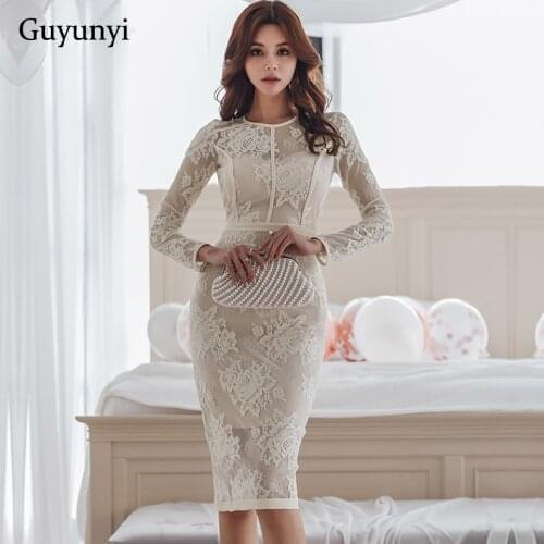 Business Formal Lady Office Dress Spring Summer High Waist Slim Lace Pencil Dress Athens Generous Women Elegant Party Dress