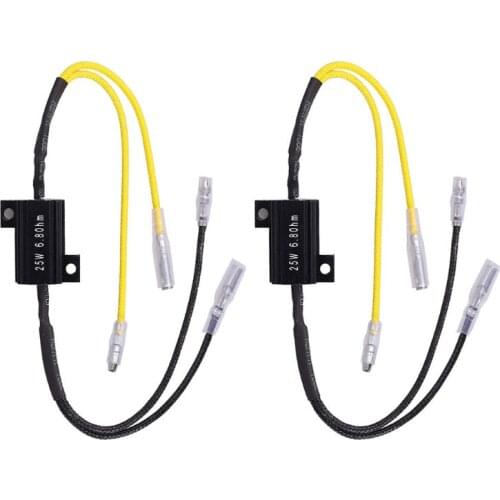 1Pair Moto Load Decoding Resistor for LED Turn Signal Light Repair 25W 6.8Ohm
