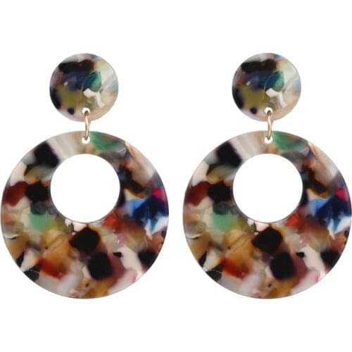 Goddess Temperament Earrings Acrylic Boho 2020 Acetate Earrings Fashion Big Boho Accessories Geometric Trendy Face