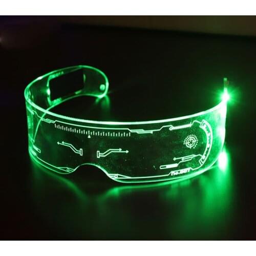 LED Luminous Glasses Electronic Visor Glasses Light Up Glasses Prop For Festival KTV Bar Party Performance Christmas Light