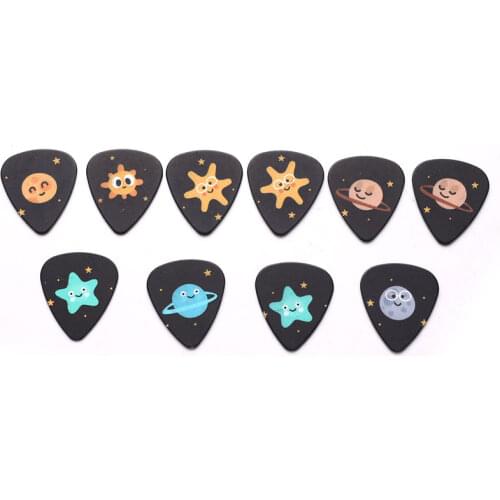 10pcs 0.71mm Cartoon Vastness of The Universe Star Guitar Picks Guitar Pattern