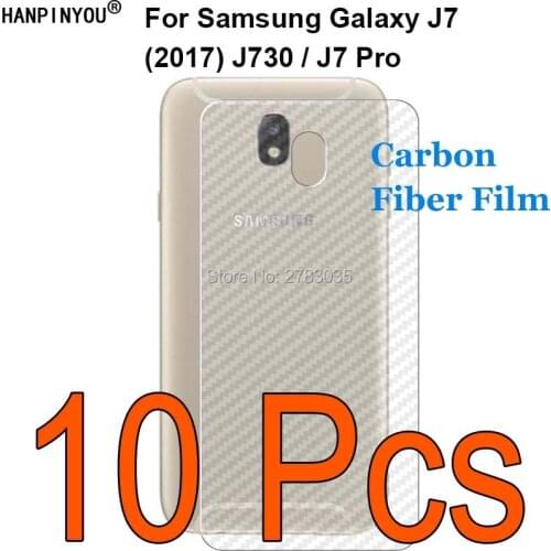 10Pcs For Samsung Galaxy J7 (2017) / J7 Pro J730 5.5" 3D Anti-fingerprint Transparent Carbon Fiber Back Film Screen Protector