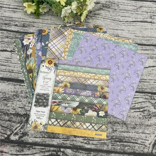 12 sheets 6"X6"Enjoy the spring Pattern Creative Scrapbooking paper pack handmade craft paper craft Background pad