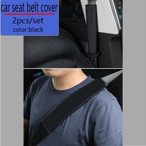 2pcs/set Leather Auto Car Seat Belt Cover Car Seat Belts Padding Car Seat Shoulder Pad Seat Belt Accessories for All Car Model