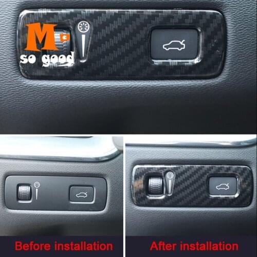 2018 2019 For Volvo XC60 Car Left Middle Control Box Decoration Cover Trim ABS Carbon fibre Auto Interior Accessories Styling