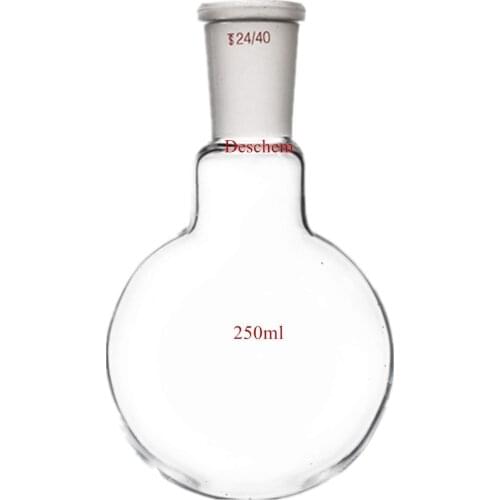 250ml,24/40,1-Neck,Round Bottom Glass Flask,Single Neck,Lab Boiling Bottle