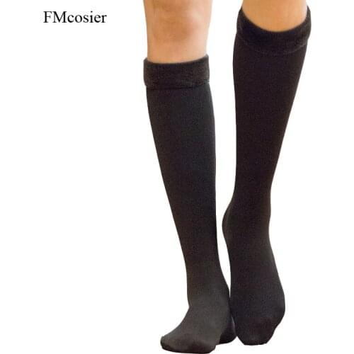 3 Pairs Women Winter Thick Knee high Long Warm Fluffy Socks Gifts for Woman Ladies Dames Sokken novelty Womens Casual Dress