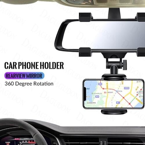 Rearview Car Phone Holder 360 Degree Rotation For Universal Mobile Phone Smartphone Stand Car Mirror Mount Phone Holders