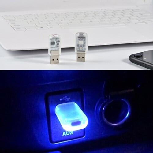 Car LED Atmosphere Light Touch Sound Control Decorate Light USB Cigarete Lighter
