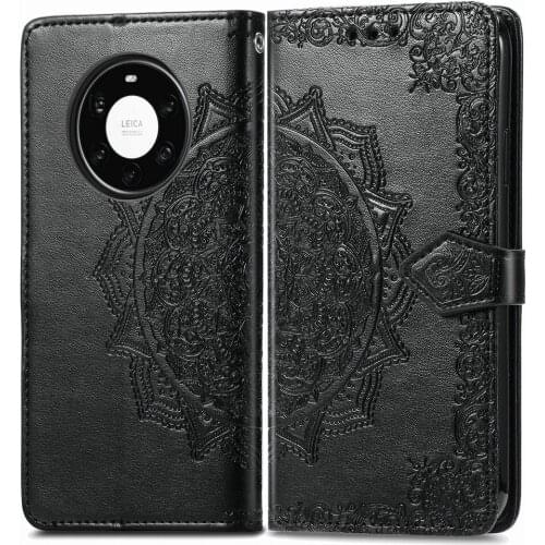 3D Mandala Leather Texture Book Shell for Huawei Mate 40 Pro Plus 5G Flip Case Mate40 Pro Lite Wallet Cover on Mate 40Pro+ Funda