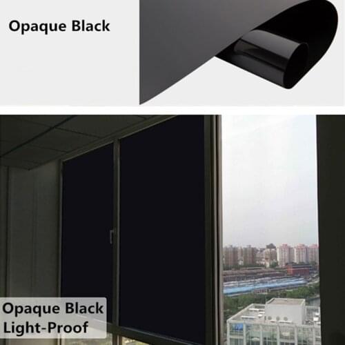 Black opaque sunscreen glass film self-adhesive vinyl anti-light decal anti-UV privacy protection