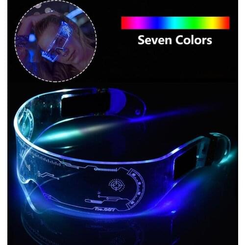 Dropshipping Electronic Multicolor Light LED Luminous Eyeglasses Prop for Halloween KTV Bar 2020 LED glasses Luminous glasses