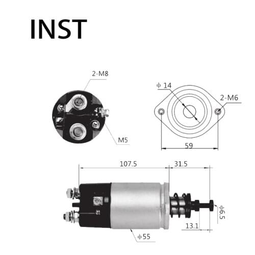 ELECTROMAGNETIC SWTICH SOLENOID FOR 12V 2.2KW SLSK-18-X10 M371X22571 1546 M3T66572 M3T67771 STM0428LP SLSK18810 SLSK18X10