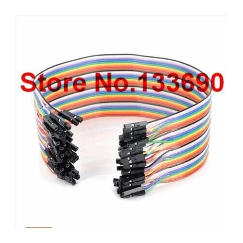 40pcs in Row Dupont Cable 20cm 2.54mm 1pin 1p-1p female to female jumper wire for 51 mcu uno r3 devolopment