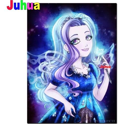 Blue Big Eye Girl pictures 5d diy diamond painting drill full square/round diamond embroidery Mosaic Gift, drop shipping