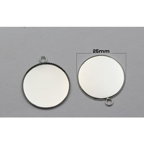 Beadsnice Brass Handmade Bezel Pendant Blanks Cabochon Fit 25mm Round Pendant Base Bezel Setting Jewelry Making Accessories 2673