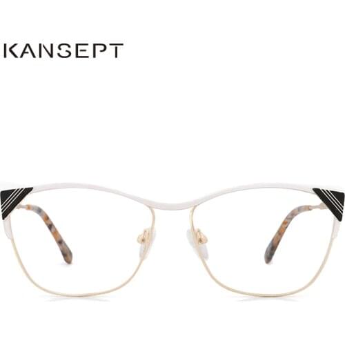 Metal Women Eye Glasses Frame Transparent Retro Myopia Prescription Eyeglasses Optical Frame Women Eyewear#3749