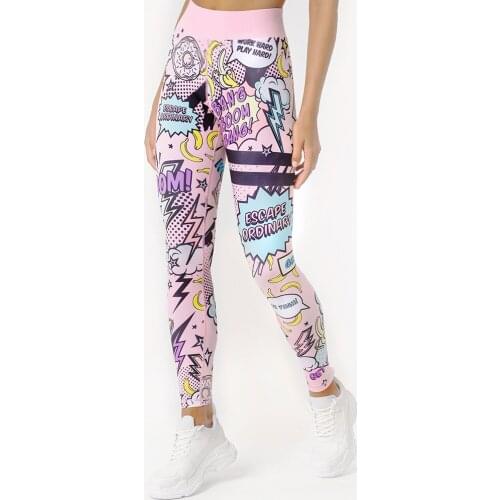 2021 New Pattern Fashion Running Bra Digital Printing Letter Splicing Slim Fit High Waist Quick Drying Yoga Pants Set