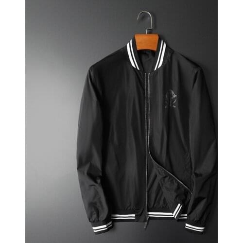 New Men luxury Rib Sleeve Embroidered Pirate skull double-side couple Baseball Coats & Jackets Abstract digital coat Motor #N247