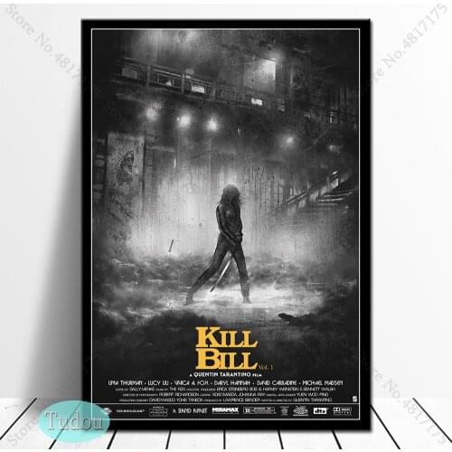 Poster And Prints Hot Kill Bill Pulp Fiction Movie Vintage Painting Art Wall Pictures For Living Room Home Collection Decor