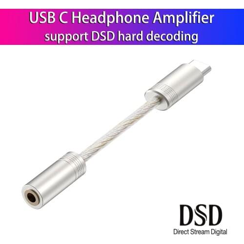 DAC USB C Headphone Amplifier ESS ES9280C PRO DSD128 32bit 384kHz Type C Amp for Earphones Pixel SAMSUNG Xiaomi OnePlus Win10
