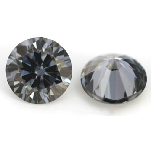 Nature Grey Moissanites 3mm-10mm Loose Stone Excellent Cut Test Positive Lab Diamond Natural Grey Moissanite Stone