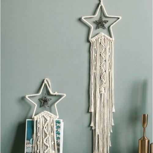 Handmade Dream Catcher Star Hanging Decoration Ornament Beautiful Gift Craft Dreamcatcher Wind Chimes
