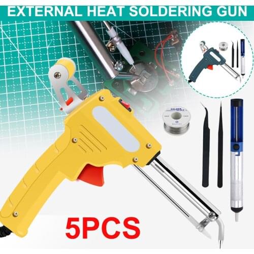 Becornce 110V/220V 60W US/EU Hand-Held Internal Heating Electric Soldering Iron Automatically Send Tin Gun Welding Repair Tool