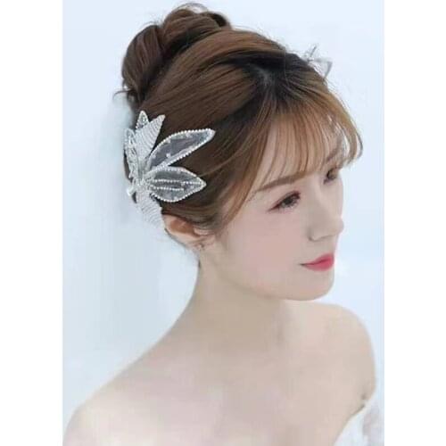 Gorgeous Rhinestone Wedding Side Barrettes Bridal Hair Clip Tiara Wedding Hair Accessories Prom Headdress spinki do wlosow