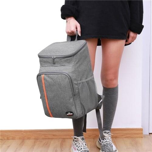 18L Large Capacity Cool Warm Insulated Bag Leak Proof Lunch Backpack Thermal Picnic Bag Picnic Food Beverage Storage Bag