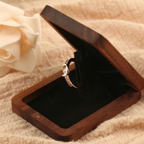 U2JF Rotating Wooden Ring Box for Wedding Ceremony Ring Box-handmade Wedding Ring Box-ring Bearing Box Jewelry Gift