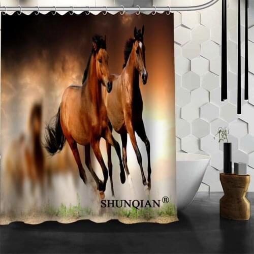 Custom horse Shower Curtain High Quality bathroom Accessories Bath screens Customized curtain