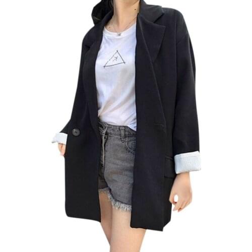 Black Women Coat Formal Jackets Lady Office Work Suit Pockets Jackets Coat Slim Black Women Coat Femme Jackets Femme