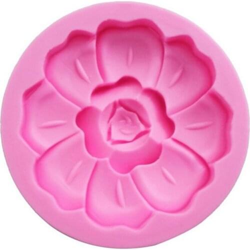 1pc 3D Round Flower Shape Cake Chocolate Mould Fondant Cake Sugarcraft Mold Eco Friendly Silicone Kitchen DIY Baking Pastry Tool