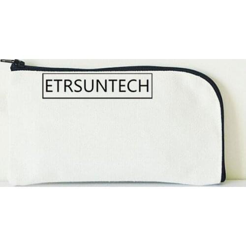 100pcs Blank White Canvas Zipper Pencil Cases Pen Pouches Cotton Cosmetic Bags Makeup Bags Mobile Phone Cellphone Organizer
