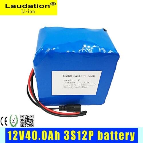 12V Battery 40Ah BMS 12.6V High-powerBMS Lithium Battery for Inverter Xenon Lamp Solar Street Light Sightseeing Car Honest store