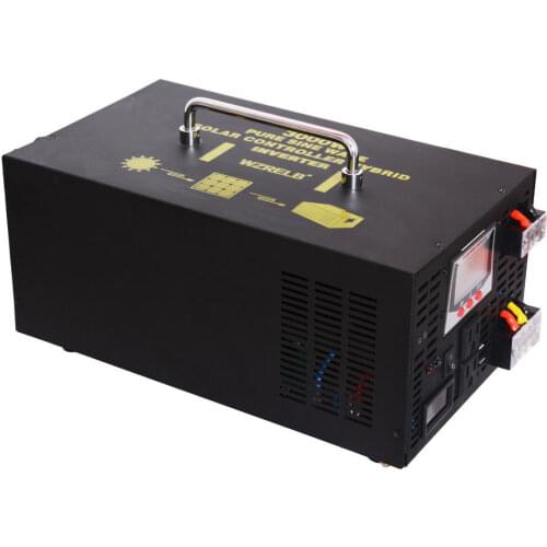 2000W Hybrid Power Inverter 12V 220V Pure Sine Wave Solar Inverter 24V/48V DC to 120V/230V/240V DC/AC Converter 30A Controller