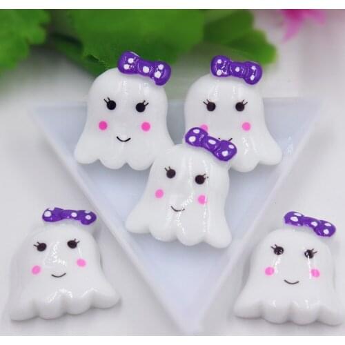 30pcs/lot flat back resin Halloween skull DIY resin cabochons accessories