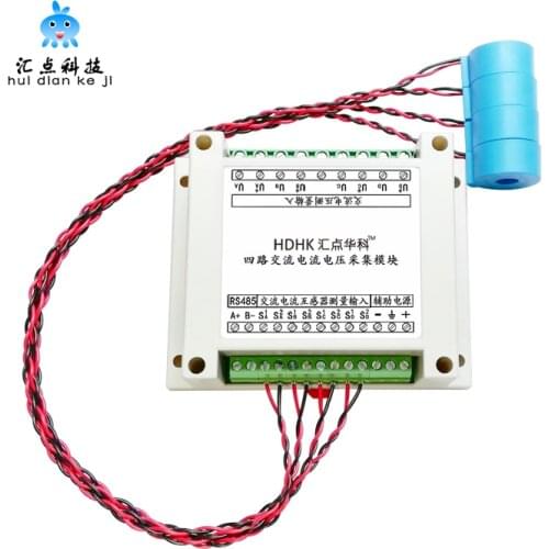 4-channel PLC AC Voltage and Current Transmitter Voltage and Power Mutual Inductance Acquisition Measurement Sensor Module 485
