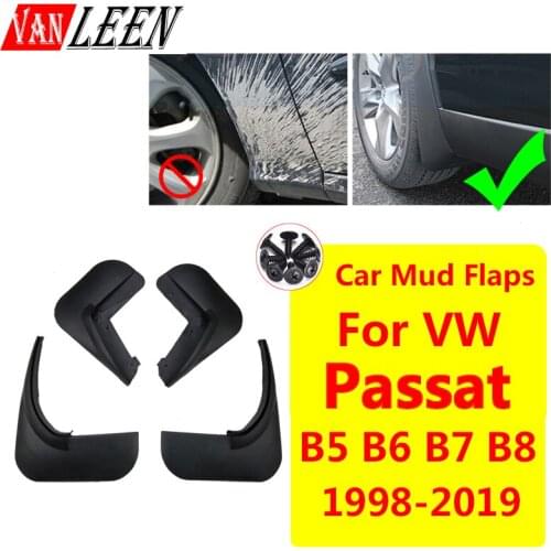 4PCS For Volkswagen VW Passat b6 b5 b7 b8 1998-2019 Front Rear Mudguards Fender Splash Guard Auto Accessories