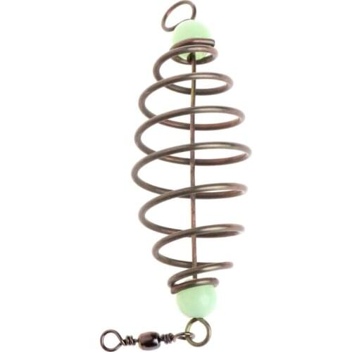 5 Pcs/Set Fishing Bait Spring Lure Inline Hanging Tackle Stainless Steel Feeder RXBC