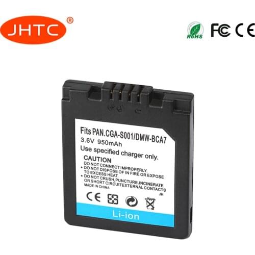 CGA-S001 Battery For Panasonic DMW-BCA7 E1026P DMC-FX5EG-A DMC-FX5EG-S DMC-FX5EN FX5 F1S CGAS001E Batterie 950mAh