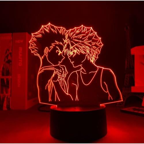 Anime Lamp Gon Freecss Hunter X Hunter Led Night Light for Bedroom Decor Light Kids Child Birthday Gift Killua Light