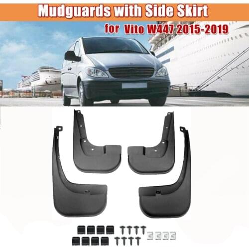 AU05 -Car Mudguards Front Wheel Fenders Mud Flaps Splash Guards for Mercedes Benz Vito V Class W447 2016-2020 with Side Skirts